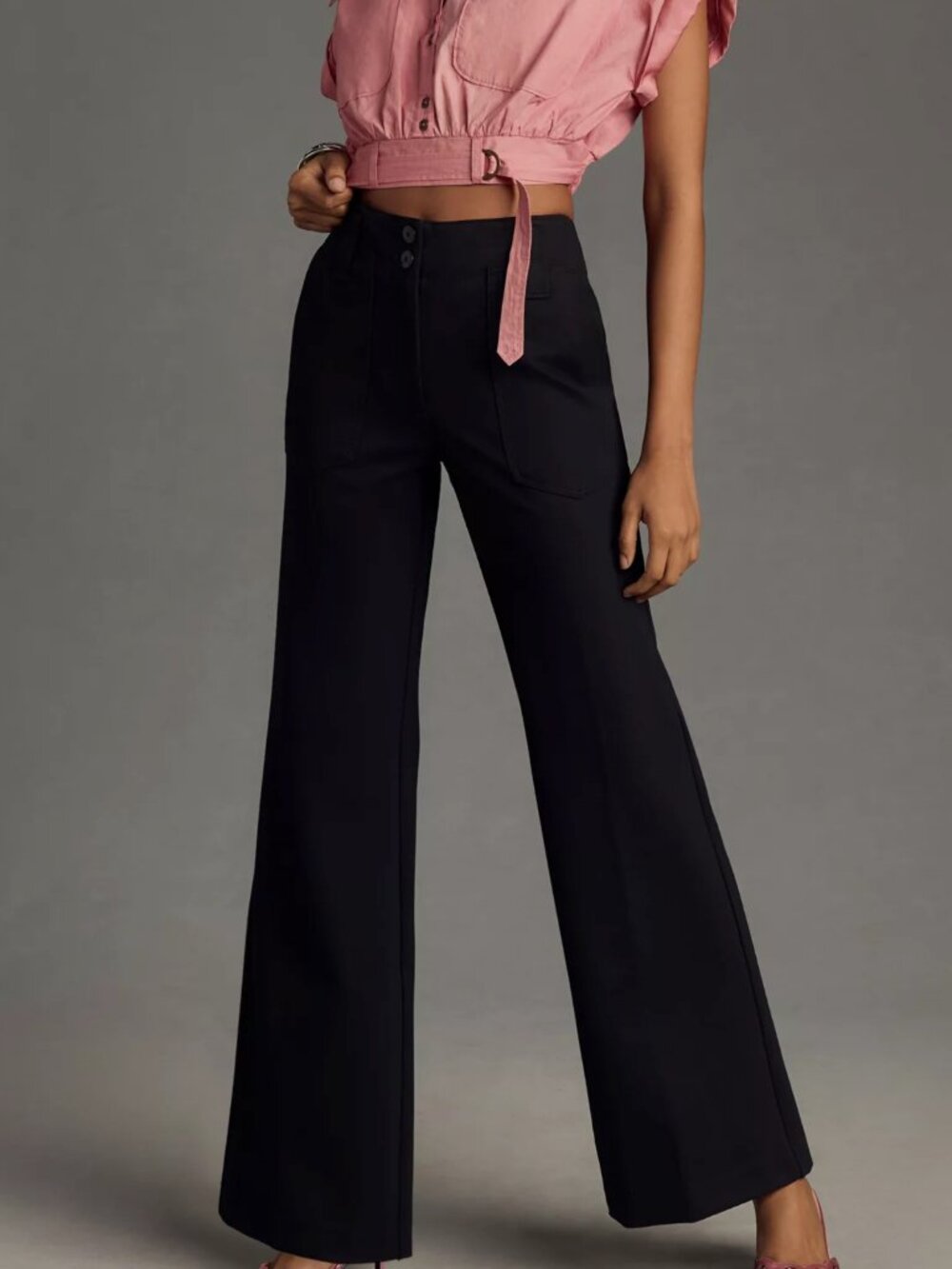 Anthropologie The Naomi Ponte Wide-Leg Flare Pants by Maeve 4